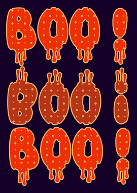 Happy Halloween Boo Text Pattern