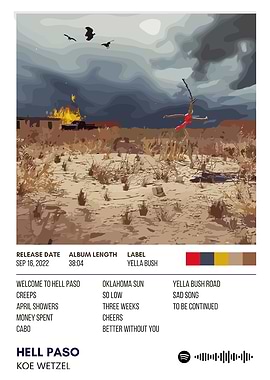 koe wetzel Hell Paso Album Cover Art