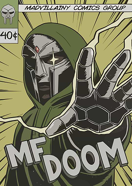 MF DOOM Comic Book Cover Art