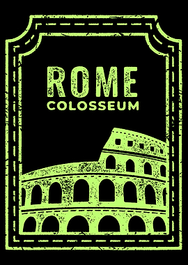 Rome Colosseum Graphic Art