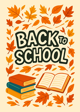 Back to School Autumn Illustration