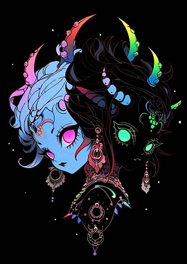 Dual-Faced Fantasy Character Portrait