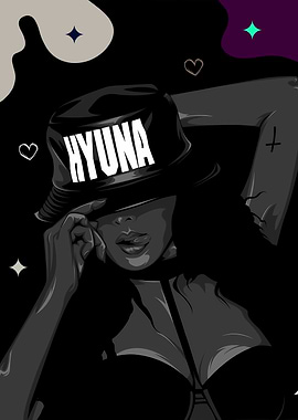 Hyuna Portrait in Black and White