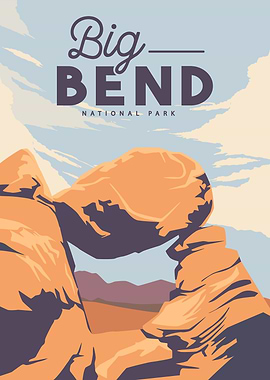 Big Bend National Park Vintage Poster