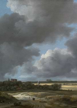 Cloudy Landscape with Figures and Buildings