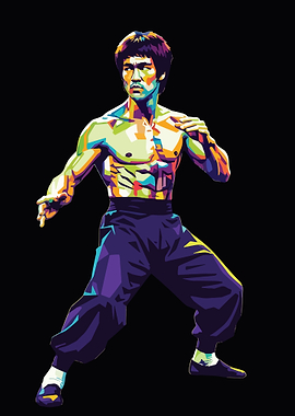 Bruce Lee Pop Art Portrait