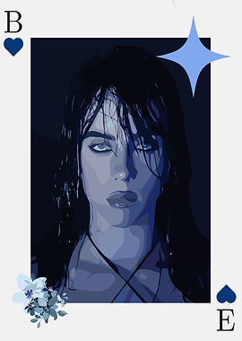 Billie Eilish playing card art