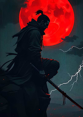 Samurai under the Blood Moon
