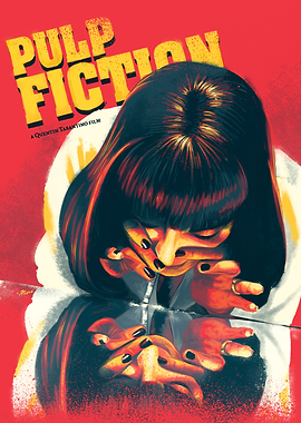 Pulp Fiction Mia Wallace Poster Art