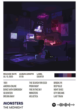 Monsters - The Midnight Album Cover