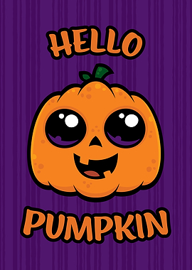 Hello Pumpkin Cute Halloween Jack-O-Lantern
