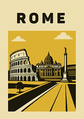 Rome Travel Poster