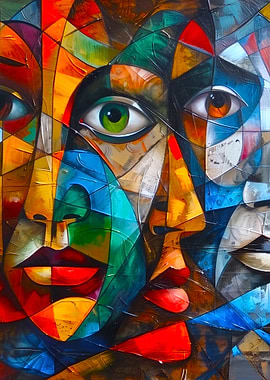 Abstract Faces Painting