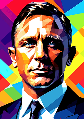 Daniel Craig Pop Art Portrait