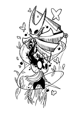 Hollow Knight Ink Drawing