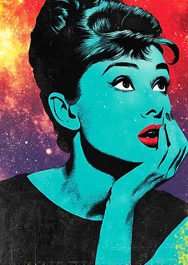 Audrey Hepburn Pop Art Space