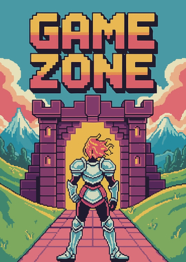 Game Zone Pixel Art Illustration