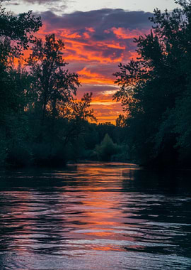 River at Sunset