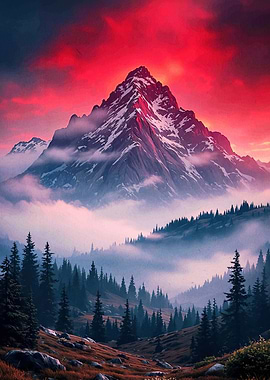 Majestic Mountain Landscape Sky