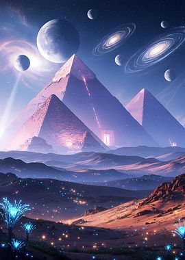 Futuristic Pyramids in a Cosmic Landscape