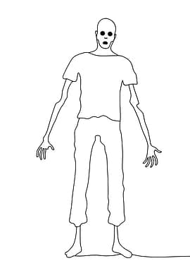 Minimalist Mythical Monster Line Art