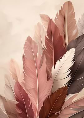 Burgundy Elegant Feather