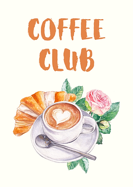 Coffee Club Watercolor