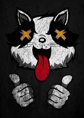 Cartoon Cat Thumbs Up