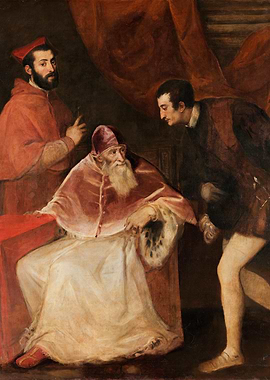 Pope Paul III with Grandsons Painting