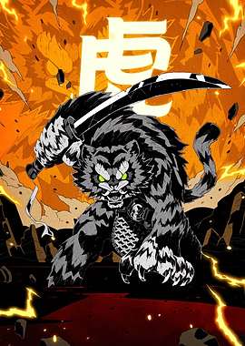 Tiger Warrior with Sword