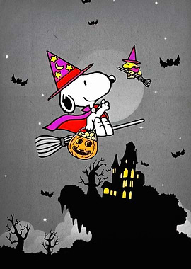 Snoopy Halloween Witch