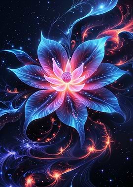 Cosmic Lotus Bloom
