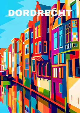 Dordrecht Colorful Cityscape Art