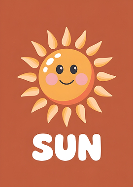 Cute Cartoon Sun Illustration