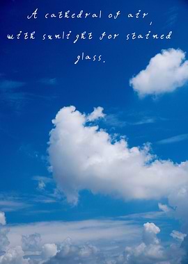 Cathedral of Air with Sunlit Sky Clouds