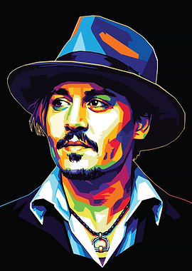 Johnny Depp Colorful Portrait