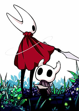 Hornet and The Knight from Hollow Knight
