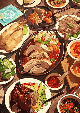 Delicious Asian Cuisine Feast