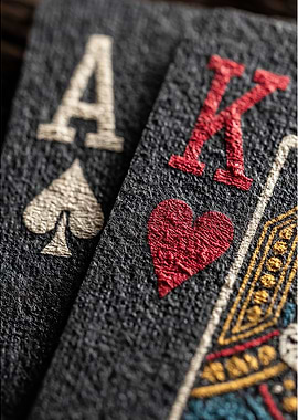 Ace and King Playing Cards Close-Up