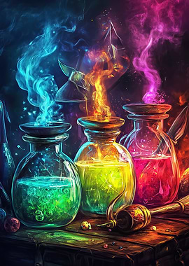 Magical Potions Still Life