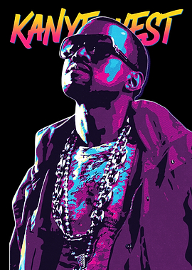 Kanye West Pop Art Portrait