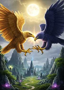 Eagles Confrontation Animal