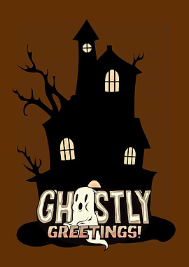 Ghostly Greetings Halloween Card