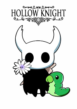 Hollow Knight with Grub and Flower