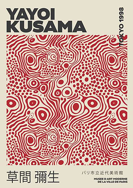 Yayoi Kusama Tokyo 1998 Art Poster
