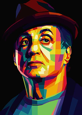 Sylvester Stallone Pop Art Portrait