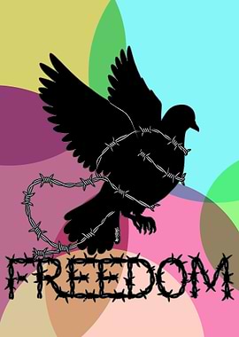 Freedom Dove with Barbed Wire