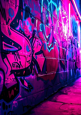 Neon Graffiti Alley