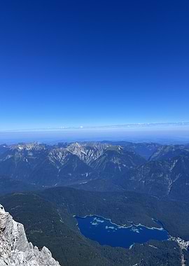 Mountain Peak View from Zugspitze. Eibsee