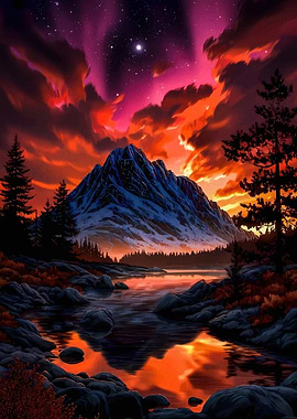 Mountain Lake Sunset